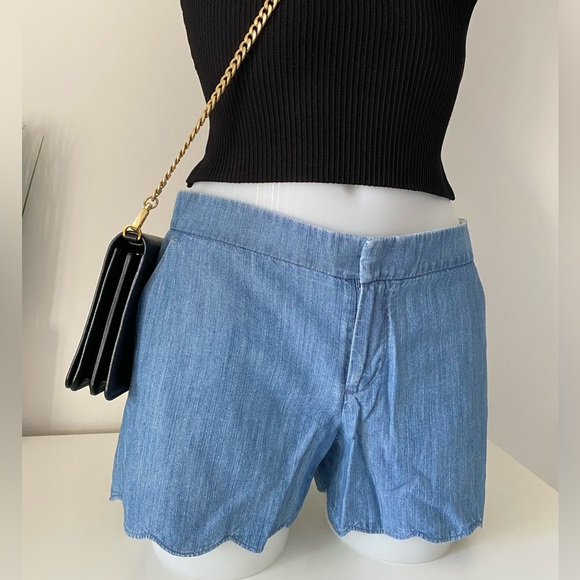 Club Monaco Scalloped Jean Short - Picture 2 of 7